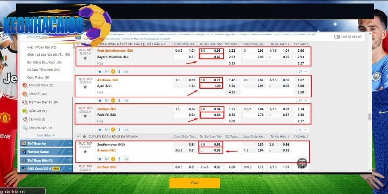 Sân chơi uy tín đảm bảo kèo cược minh bạch, không bị tác động